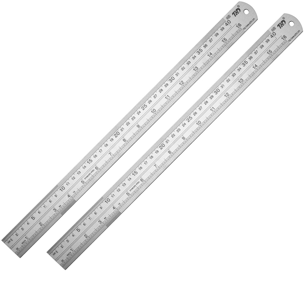 ZZTX Metal Ruler 16 Inches Stainless Steel 1 Pack