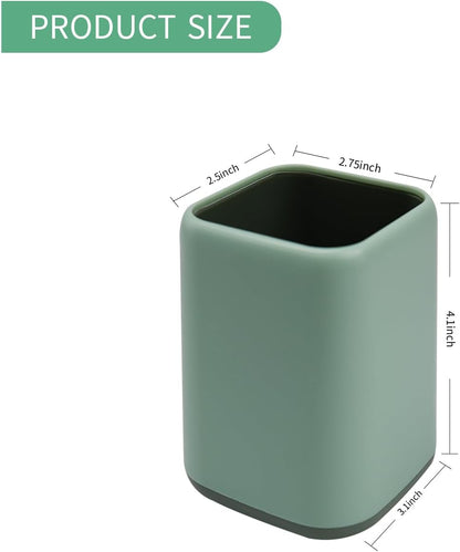 ZUFECY Pencil Holder, Pen Cup Makeup Brush Holder, Desktop Organizer Storage Case Scandinavian Design Stationery for School Home Office Supplies (Green)