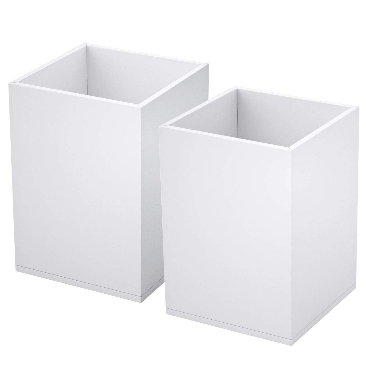 NIUBEE Acrylic Pen Holder for Desk, Clear Pencil Cup Organizer 2 Packs