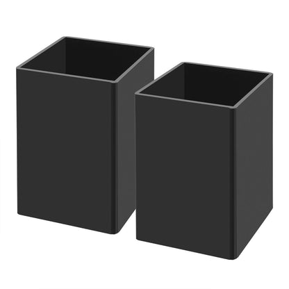 NIUBEE Acrylic Pen Holder for Desk, Clear Pencil Cup Organizer 2 Packs
