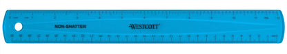 Westcott Shatterproof Ruler, 12-Inch, Green, 16012