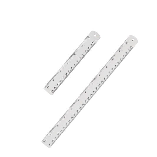 Unjoo Stainless Steel Ruler 2-Pack, 6", 12", (15cm,30cm) Dual Scale Ruler