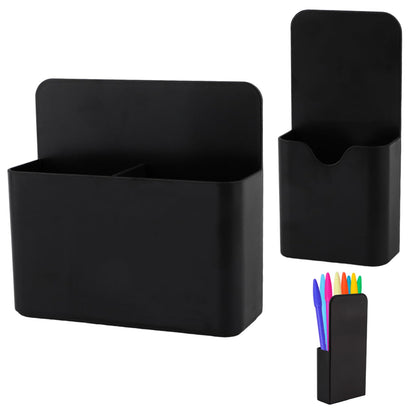KITANIS Magnetic Pen Holder,2 Pack Magnetic Dry Erase Marker Holder with Generous Compartments,Strong Magnet Storage Marker Pen Pencil Organizer for Refrigerator,Whiteboard,Locker Accessories