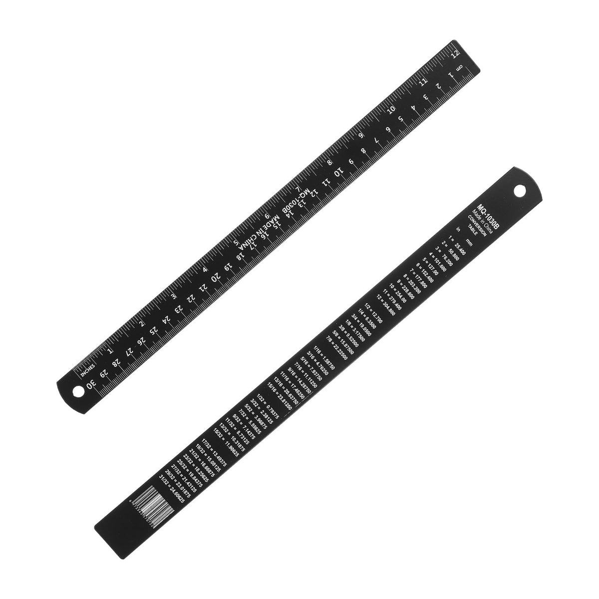 PATIKIL 30cm/12 inch Metal Ruler, Aluminum Alloy Metric Ruler with Inches and Centimeters Precision Measuring for Office Engineering Drafting, Purple