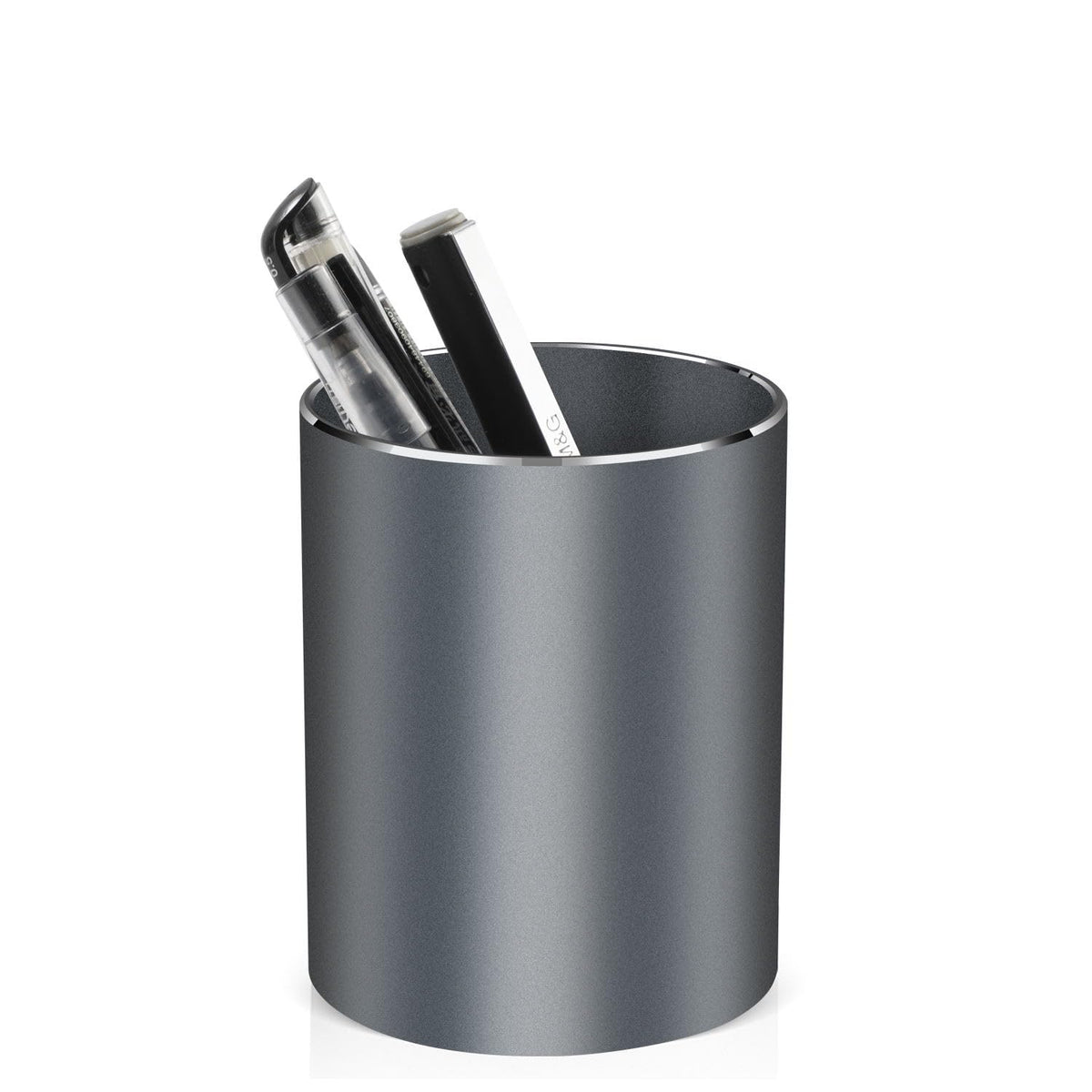 Pen holder, aluminum alloy waterproof pen holder, desktop simple and modern minimalist, multifunctional office supplies for families, kids and schools