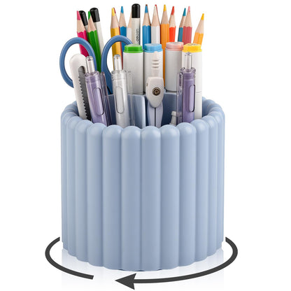 Anyoifax Rotating Pen Holder for Desk Removable Pencil Cup, Small White
