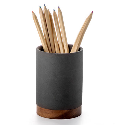 Ceramic Pen Holder for Desk, Pencil Cup, (Royal Blue, Set / 1)