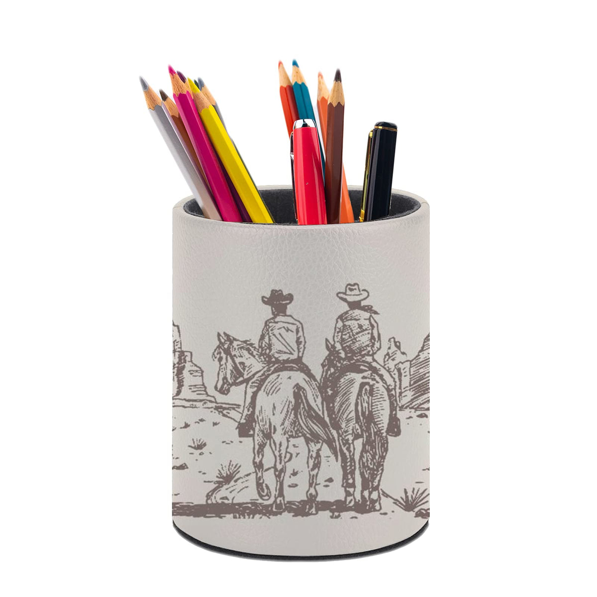 Leopard Print Pen Holder Pencil Cup for Desk Organizer