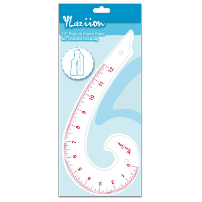 YLaziion Clear Ruler for Sewing 2x12 Inch Grid Graph Ruler 1.4mm Thick PVC