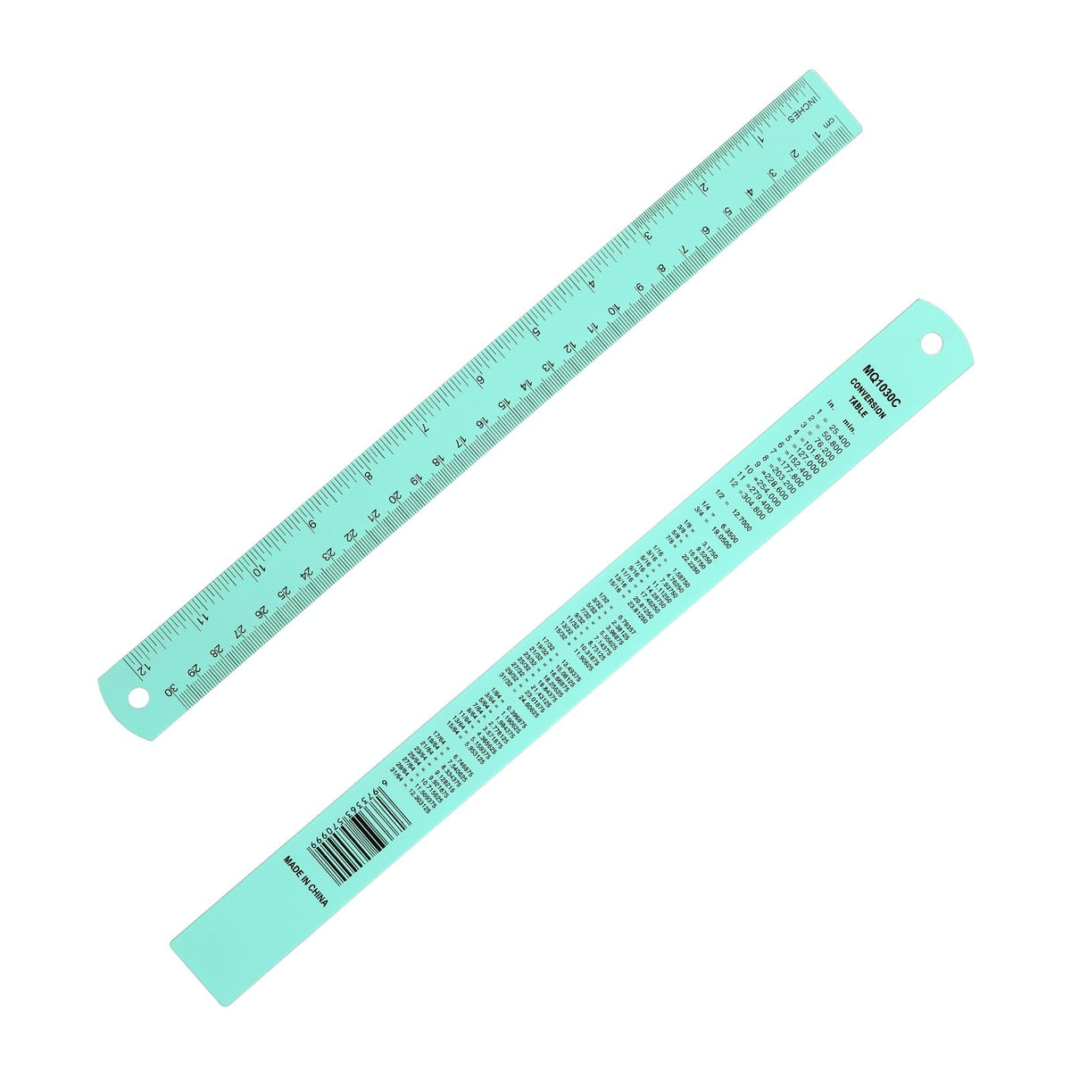 PATIKIL 30cm/12 inch Metal Ruler, Aluminum Alloy Metric Ruler with Inches and Centimeters Precision Measuring for Office Engineering Drafting, Purple