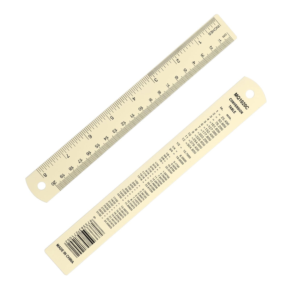 PATIKIL 30cm/12 inch Metal Ruler, Aluminum Alloy Metric Ruler with Inches and Centimeters Precision Measuring for Office Engineering Drafting, Purple