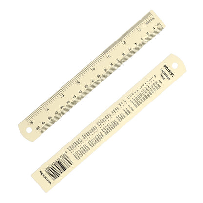 PATIKIL 30cm/12 inch Metal Ruler, Aluminum Alloy Metric Ruler with Inches and Centimeters Precision Measuring for Office Engineering Drafting, Purple
