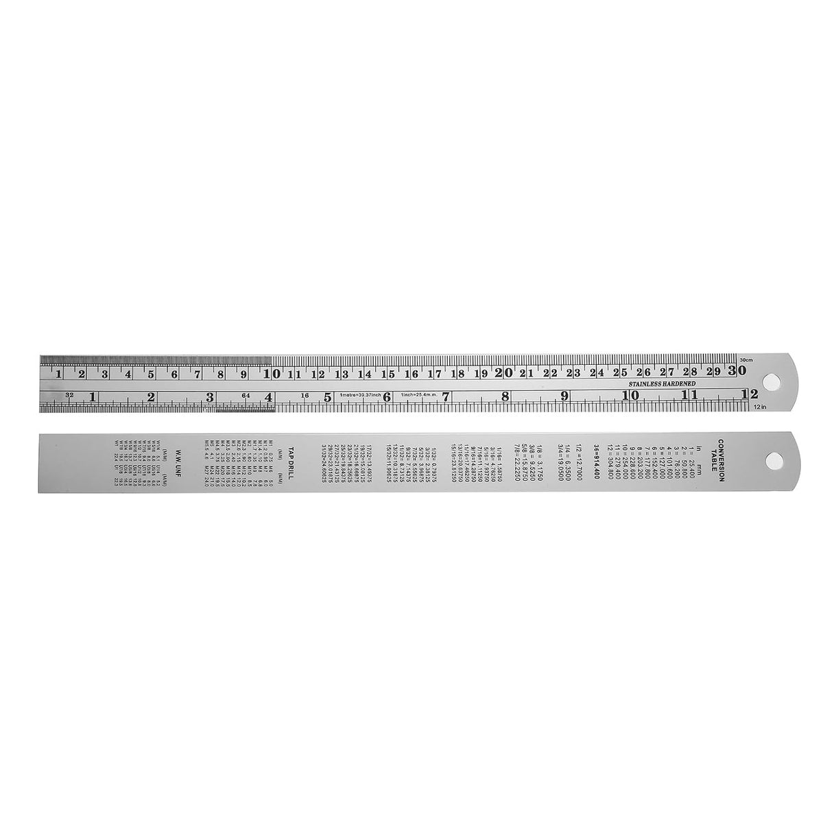 3PCS 12 Inch Metal Ruler,Stainless Steel Rulers with Inch and Metric Graduations ，Suitable for Engineering Drawings and Offices Family