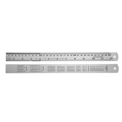 3PCS 12 Inch Metal Ruler,Stainless Steel Rulers with Inch and Metric Graduations ，Suitable for Engineering Drawings and Offices Family
