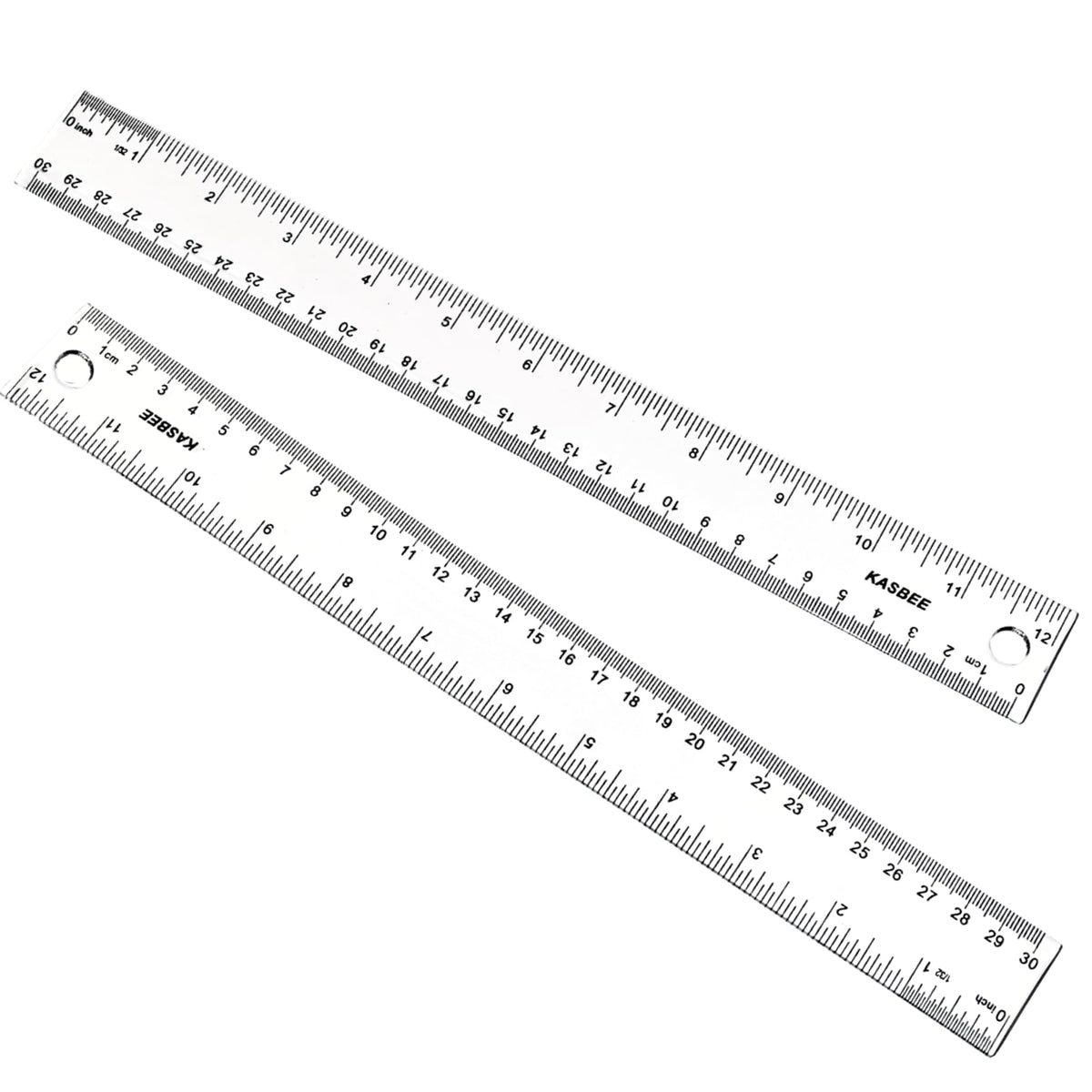 6 Inch Ruler, Clear Plastic Ruler, 2PCS