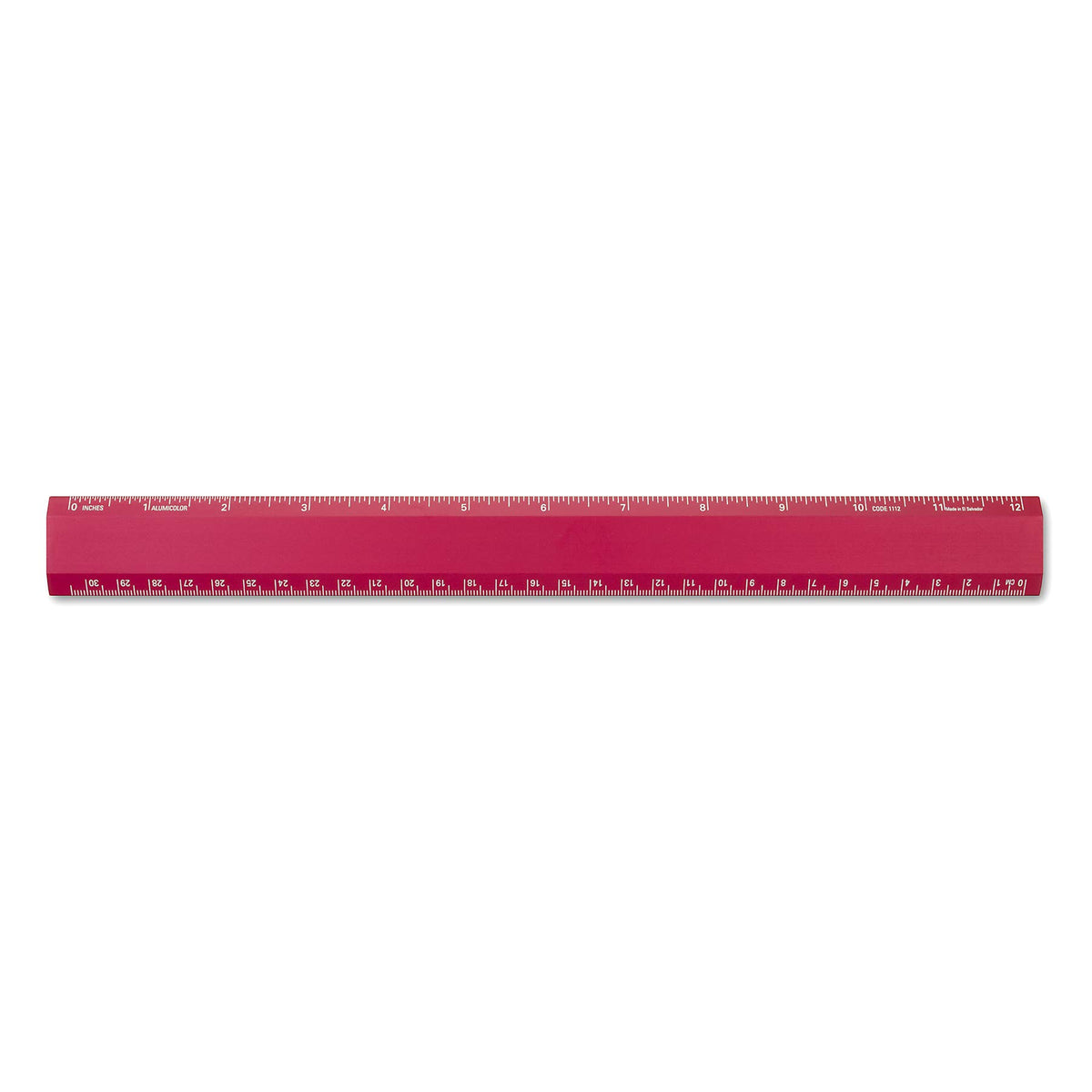 Alumicolor Aluminum Desk Ruler, 12IN, Gold