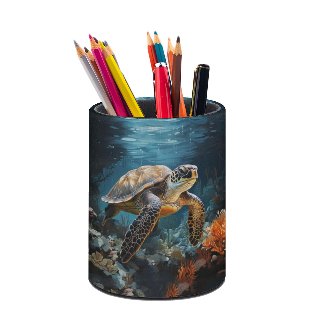 Leopard Print Pen Holder Pencil Cup for Desk Organizer