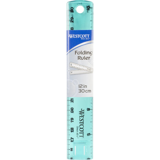 Acme Westcott Plastic Folding Ruler, Colors Vary (15390)