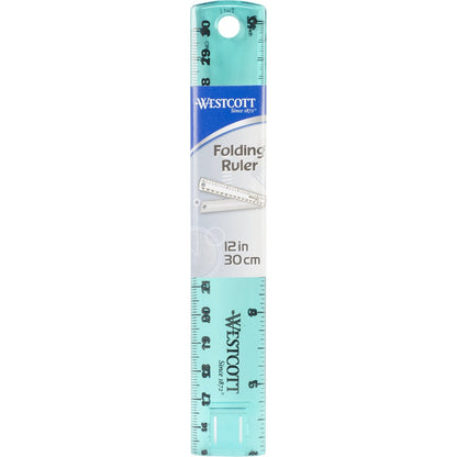 Acme Westcott Plastic Folding Ruler, Colors Vary (15390)