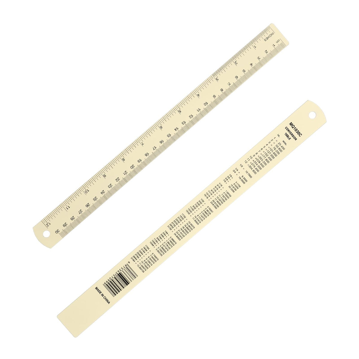 PATIKIL 30cm/12 inch Metal Ruler, Aluminum Alloy Metric Ruler with Inches and Centimeters Precision Measuring for Office Engineering Drafting, Purple