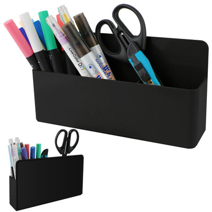 KITANIS Magnetic Pen Holder,2 Pack Magnetic Dry Erase Marker Holder with Generous Compartments,Strong Magnet Storage Marker Pen Pencil Organizer for Refrigerator,Whiteboard,Locker Accessories