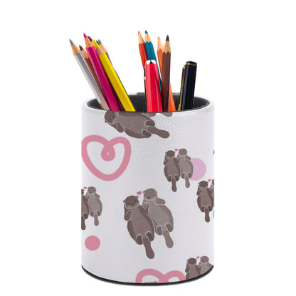 Leopard Print Pen Holder Pencil Cup for Desk Organizer