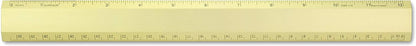 Alumicolor Aluminum Desk Ruler, 12IN, Gold