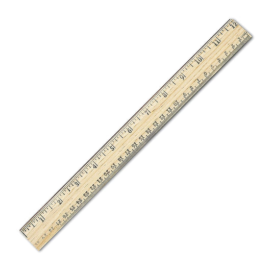 Westcott School Ruler with 16ths and Metric, 12-Inch (10377)