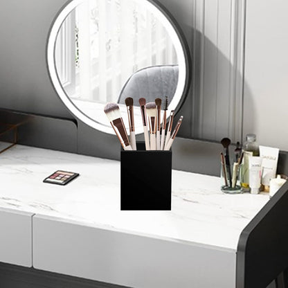 Ptaedex Acrylic Pen Holder Organizer, Black Pencil Holder for Desk, 2 Pack