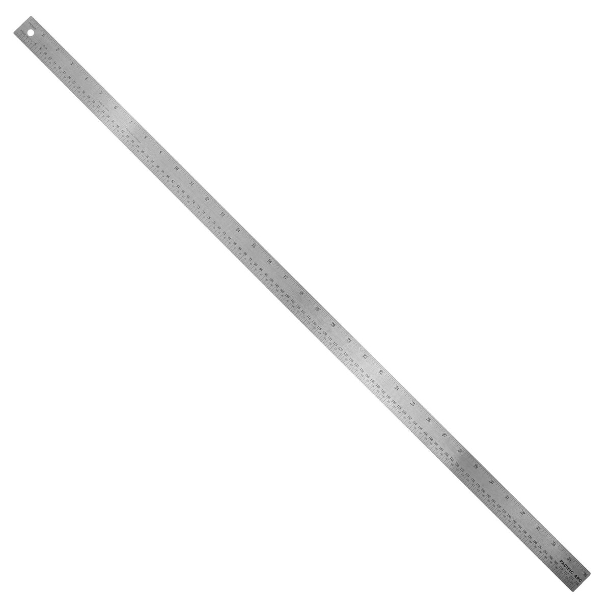 Pacific Arc Stainless Steel Ruler with Inch and Pica Measurements, 12 Inches Cork Backed