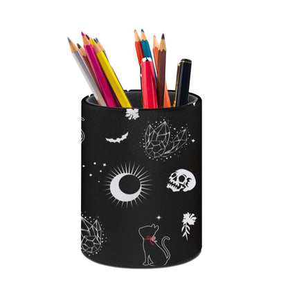 Leopard Print Pen Holder Pencil Cup for Desk Organizer