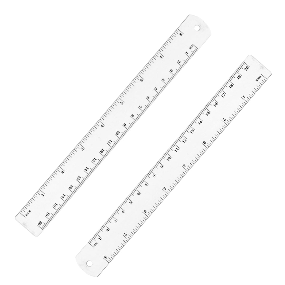 Unjoo Stainless Steel Ruler 2-Pack, 6", 12", (15cm,30cm) Dual Scale Ruler