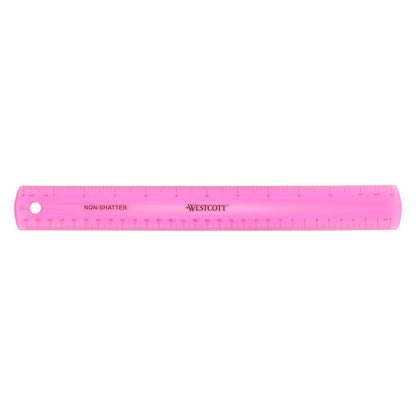 Westcott Shatterproof Ruler, 12-Inch, Green, 16012