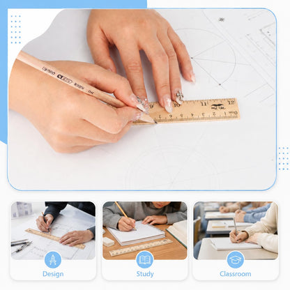Mr. Pen- Wooden Rulers, 12 Inch, 12 Pack, Inches & Centimeters, Durable Wood Measuring Rulers Bulk for School, Office, Crafting, Drawing, Classroom Supplies & Student Use