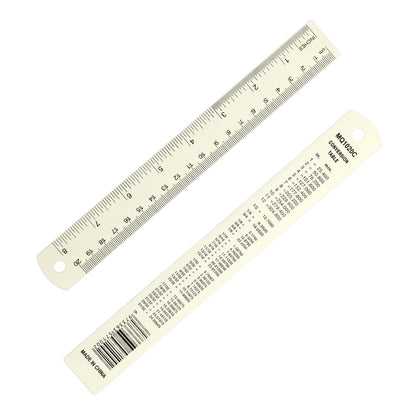 PATIKIL 30cm/12 inch Metal Ruler, Aluminum Alloy Metric Ruler with Inches and Centimeters Precision Measuring for Office Engineering Drafting, Purple