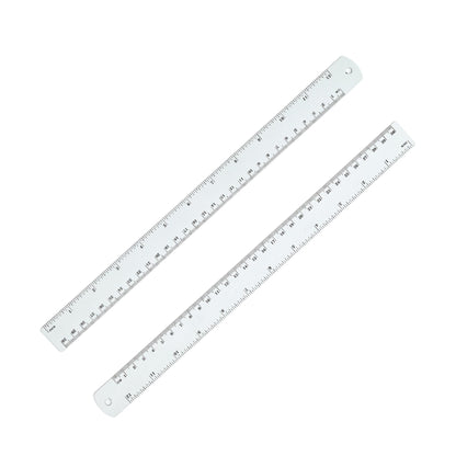 Unjoo Stainless Steel Ruler 2-Pack, 6", 12", (15cm,30cm) Dual Scale Ruler