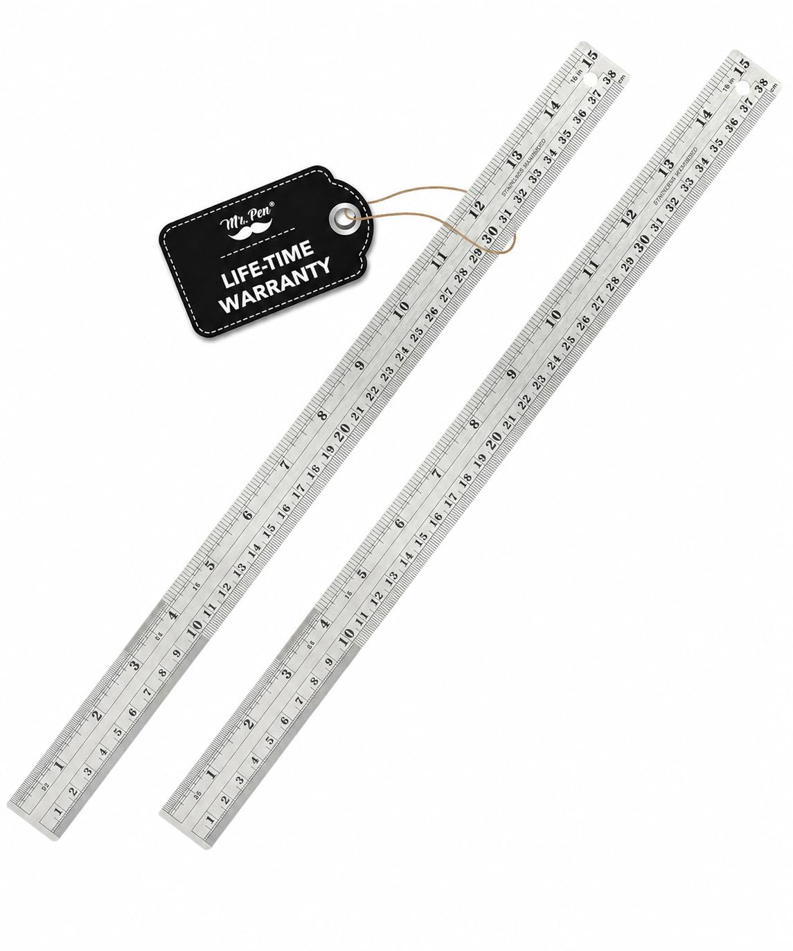 Mr. Pen- Metal Straight Edge Ruler, 4 pcs, 6", 8", 12", 14"