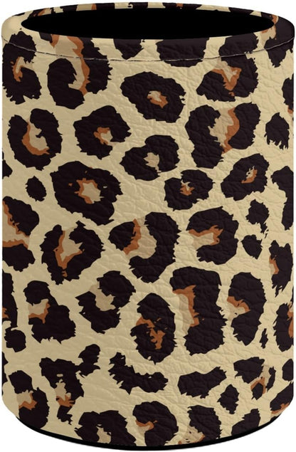Leopard Print Pen Holder Pencil Cup for Desk Organizer