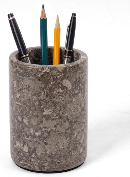 Radicaln Marble Pen Holder for Desk 4" - Pencil Holder & Makeup Brushes Cup