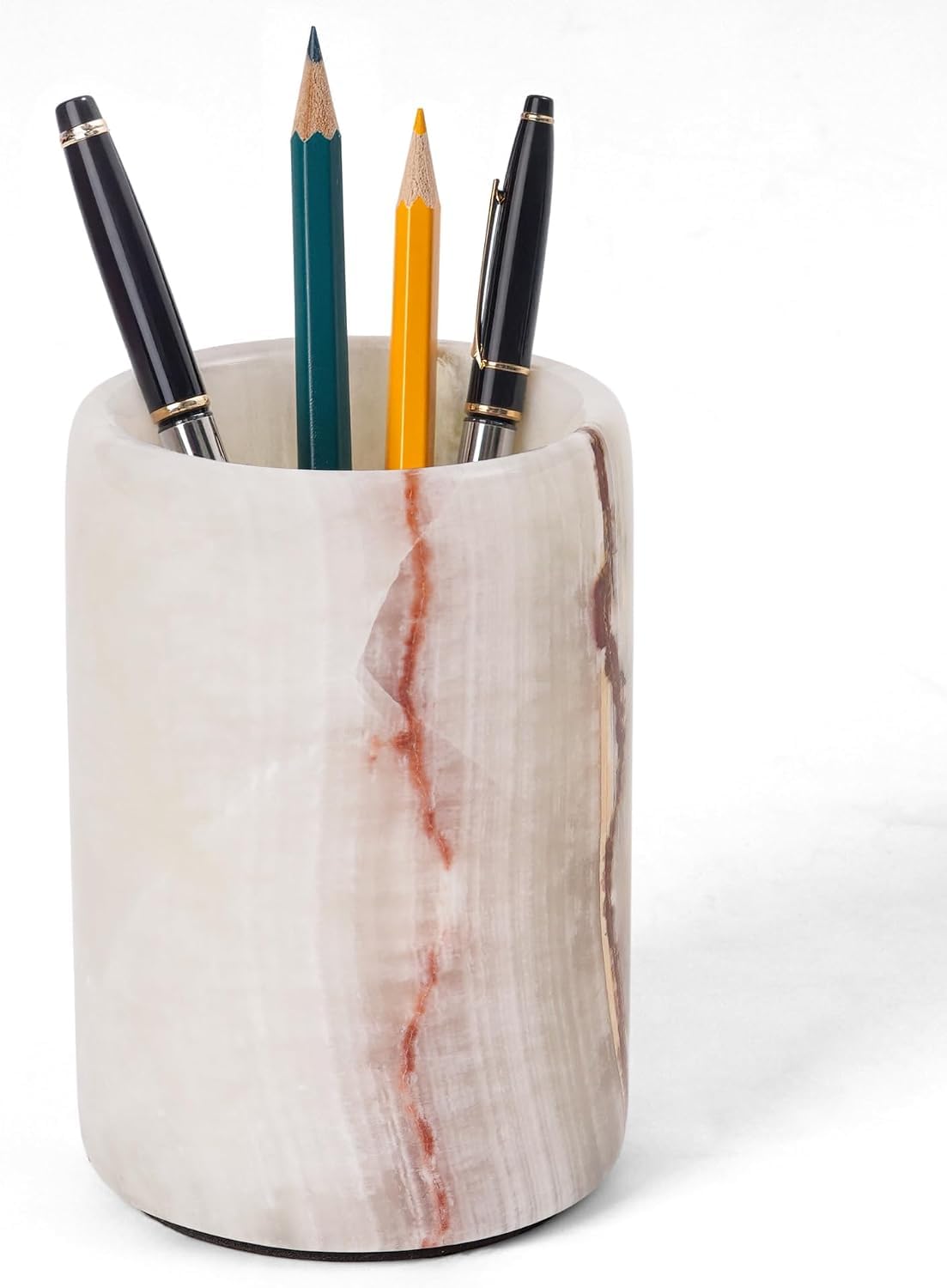 Radicaln Marble Pen Holder for Desk 4" - Pencil Holder & Makeup Brushes Cup