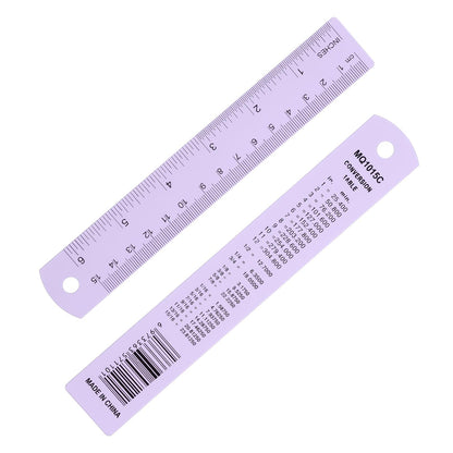 PATIKIL 30cm/12 inch Metal Ruler, Aluminum Alloy Metric Ruler with Inches and Centimeters Precision Measuring for Office Engineering Drafting, Purple