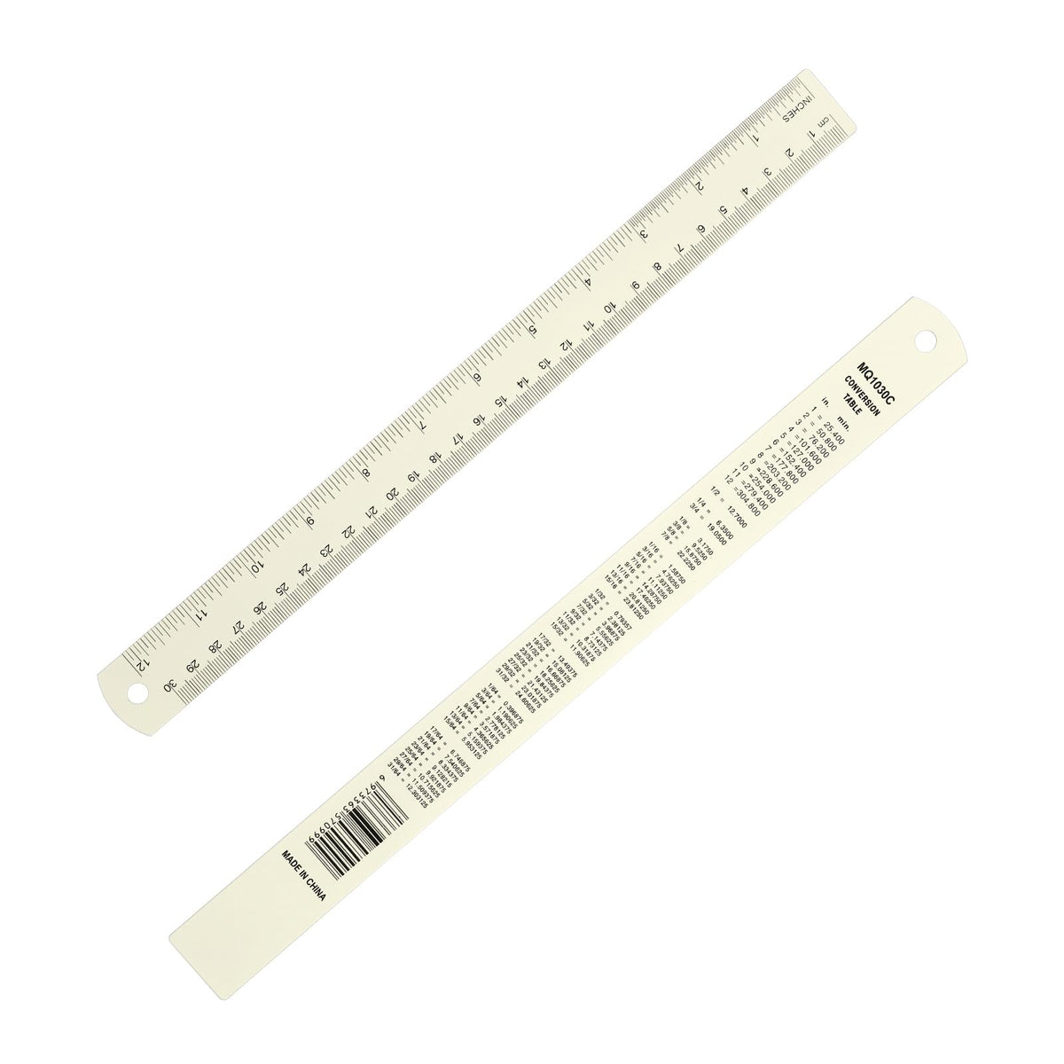 PATIKIL 30cm/12 inch Metal Ruler, Aluminum Alloy Metric Ruler with Inches and Centimeters Precision Measuring for Office Engineering Drafting, Purple