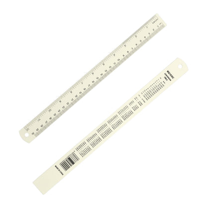 PATIKIL 30cm/12 inch Metal Ruler, Aluminum Alloy Metric Ruler with Inches and Centimeters Precision Measuring for Office Engineering Drafting, Purple