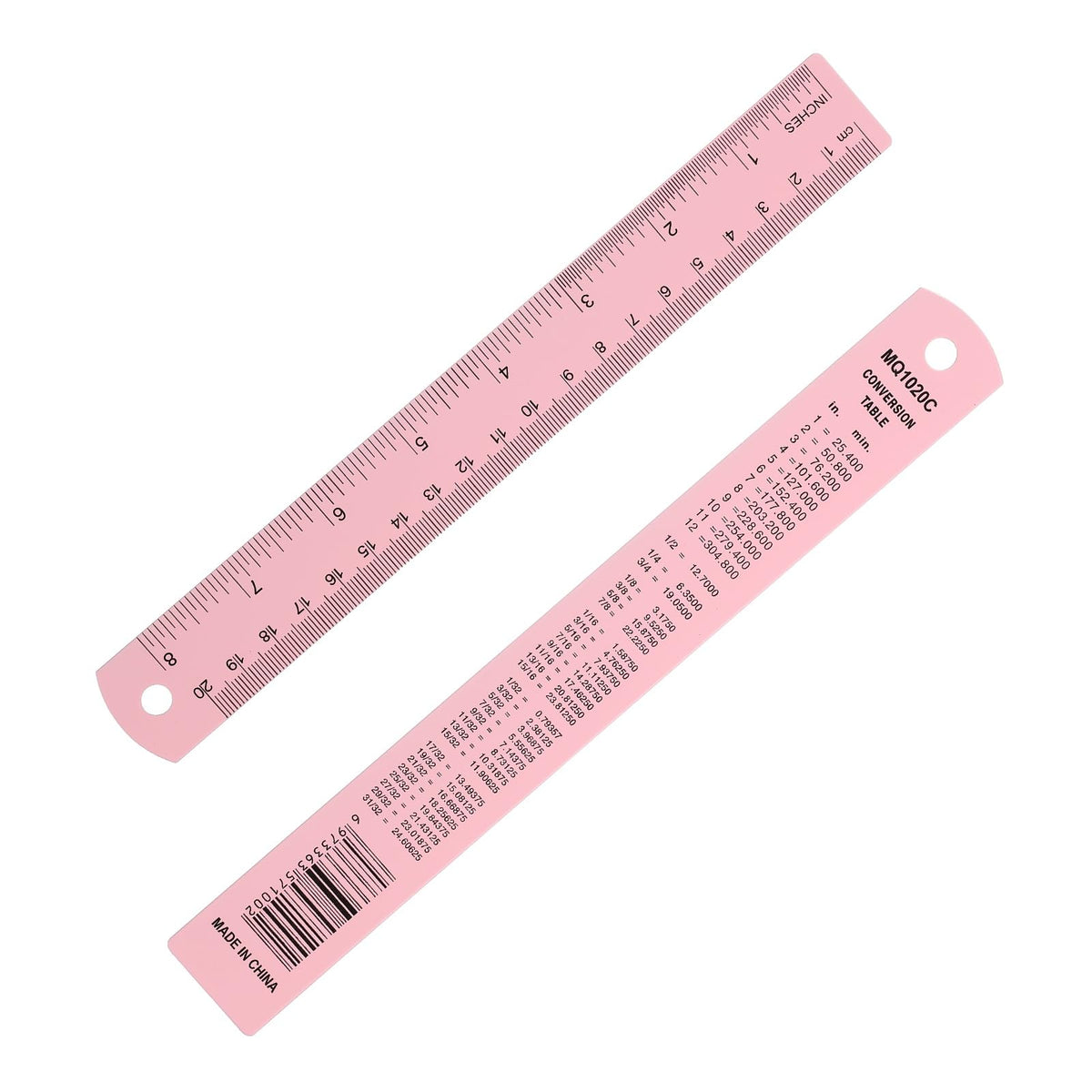 PATIKIL 30cm/12 inch Metal Ruler, Aluminum Alloy Metric Ruler with Inches and Centimeters Precision Measuring for Office Engineering Drafting, Purple