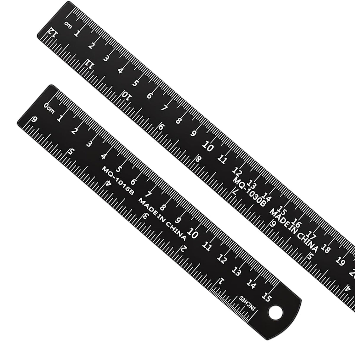 Metal Ruler Kit 12 Inch (30 CM) + 6 Inch (15 CM), Stainless Steel