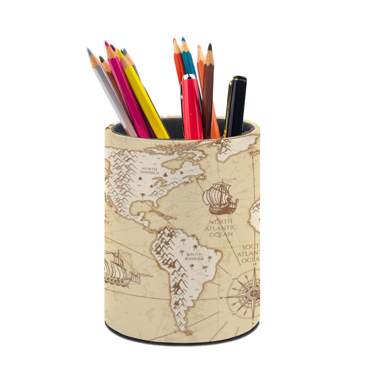 Leopard Print Pen Holder Pencil Cup for Desk Organizer