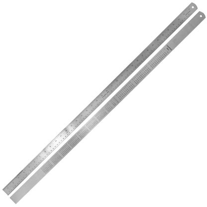 Pacific Arc 12 Inch Stainless Steel Ruler with Inch/Metric Conversion Table