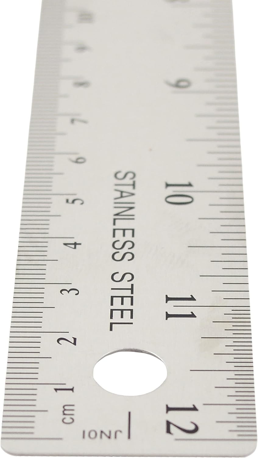 Westcott 10415 Stainless Metal Ruler with Non-Slip Cork Base, 12-Inch