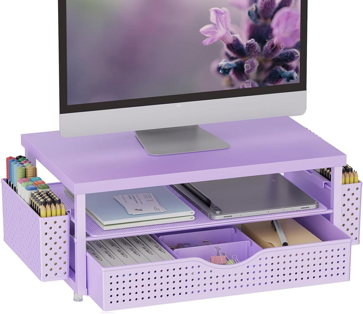 gianotter Monitor Stand with Drawer and 2 Pen Holders