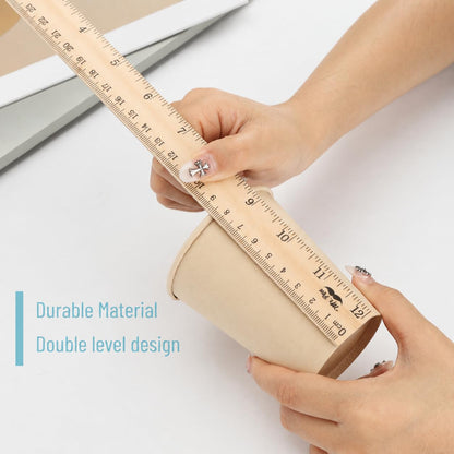 Mr. Pen- Wooden Rulers, 12 Inch, 12 Pack, Inches & Centimeters, Durable Wood Measuring Rulers Bulk for School, Office, Crafting, Drawing, Classroom Supplies & Student Use